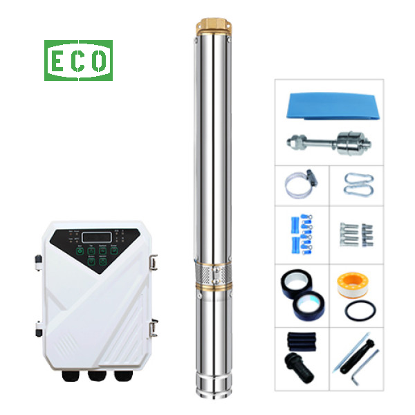 2inch DC burshless solar submersible pump with plastic impeller solar power pump manufacturer