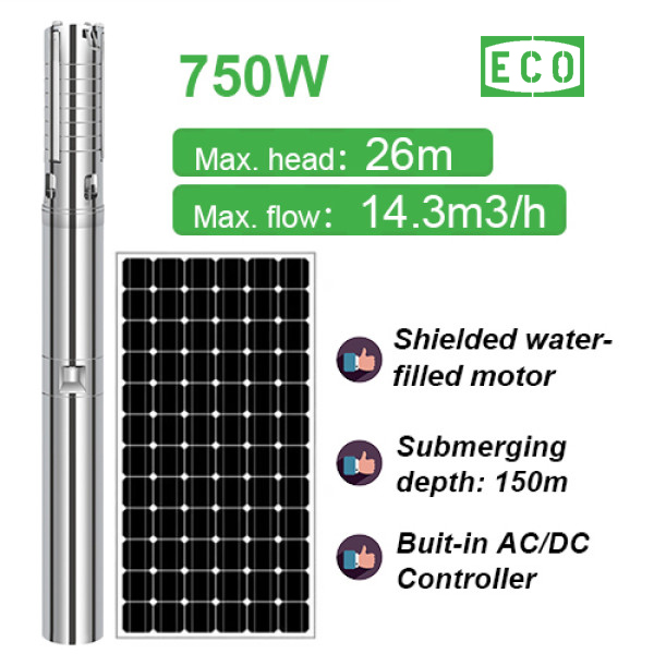 AC/DC borehole solar water pump solar powered water well pump solar powered water pump for garden