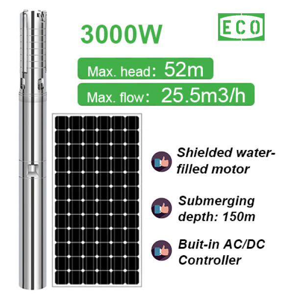 AC/DC 3000W ECOCORE SOLAR PUMP Solar water pump expert solar power pump manufacturer solar pump sale