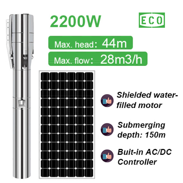 3HP AC/DC DIFFUL SOLAR PUMP solar submersible pump with S/S impeller solar pump for domestic solar water pump manufacturer